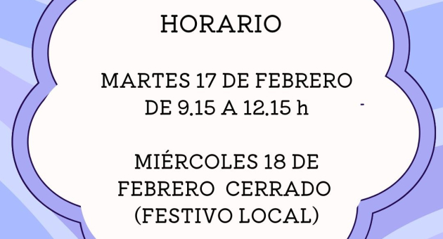 Aviso del Centro de lectura Carmen Crespo